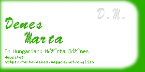 denes marta business card